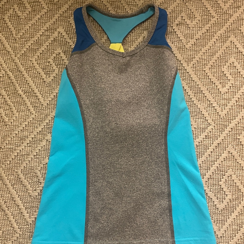 Ivivva Gray and Blue Girls Tank Top